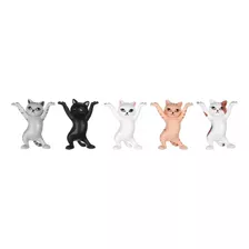 Pack De 5 Figuras Decorativas De Gatos Bailando