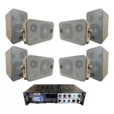 Combo 8 Parlantes Musica Funcional + Consola Potenciada Bt