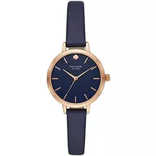 Kate Spade New York Reloj De Tres Manecillas De Metal Y Cuer