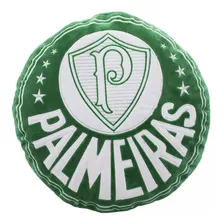 Almofada De Time Palmeiras Com Escudo Bordado Confortável Cor Verde