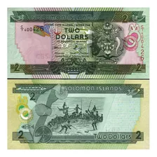 Cédula Fe Ilhas Salomão 2 Dólares