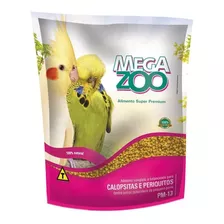 Ração Premium Megazoo Calopsita Periquitos 100% Natural 350g