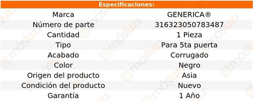 Moldura 5ta Puerta Corrug Negra Toyota Hiace 06/18 Foto 2