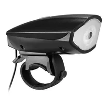 Farol Led Bike Com Buzina Recarrega - Usb 250 Lúmens 