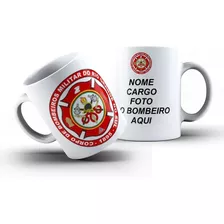 Caneca Porcelana Bombeiros Cbm Rs Personalizada