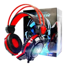 Headset Fone Pc Gamer P2 Led Gh-x30 Vermelho Infokit