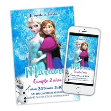 Invitacion Digital Personalizada Frozen Elsa Y Ana