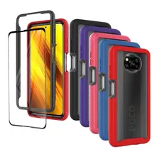 Funda Aura Para Xiaomi Poco X3 Pro M2102j20sg Con Cristal 9d