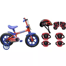 Bicicleta Aro 12 Track Arco Iris R Vermelho + Kit Proteção