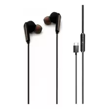 Audífonos Headset Hi-fi Tipo C Con Goma Tm-300517 Negro