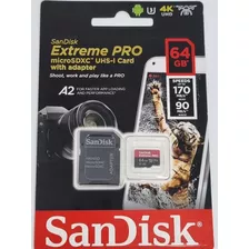 Cartão De Memória Original 64gb Sandisk Extreme Pro Novo
