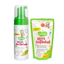 Kit Espuma Spray Higienizador De Mãos E Refil Bioclub 200ml