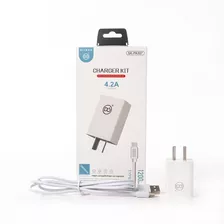 Cargador Ditron Carga Rapida 4.2 A Celular Cable Tipo C 3a Color Blanco