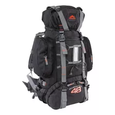 Mochila Crampon Tech 48l Preta Pontilhado Trilhas E Rumos