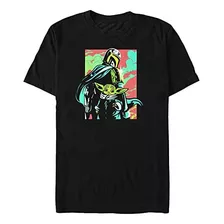 Star Wars & Tall Mandalorian Neon Mando - Camiseta De Manga 