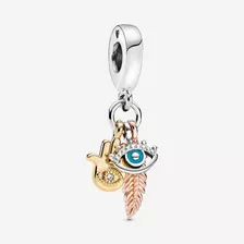 Charm Pandora Hamsa, El Ojo Y Pluma De Espiritualidad