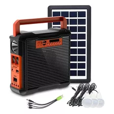Kit Panel Solar De 9v 4amp Focos Radio Bluetooth Y Cargador
