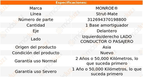 (1) Base Amortiguador Strut-mate Izq/der Del Qx4 97/03 Foto 3