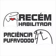 Adesivos Recém Habilitada Paciência Pufavo Meme