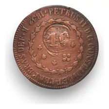  Moeda De Cobre De 80 Réis C/ Carimbo De 40 - 1832 - Soberba