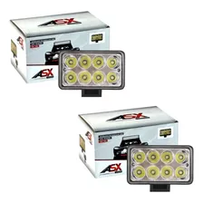 Farol De Milha Retangular Led 24w 12v 24v Caminhão Reforçado