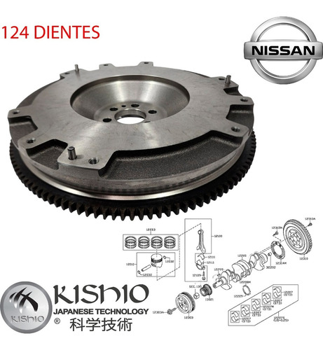 3 Volantes Motor Slido 3 Horquillas Nissan Urvan 2.5l Nv350 Foto 3