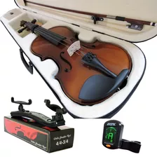 Kit Violino Barth Old Brilho 4/4 C/ Case+ Espal+ Afin- Cr