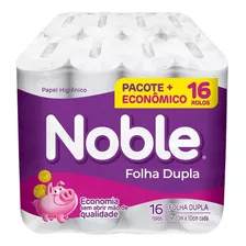 Papel Higiênico Noble Folha Dupla Neutro 16 Rolos De 20m Ja