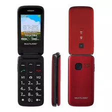 Celular Idosos Bluetooth Flip Vita Multilaser Vermelho