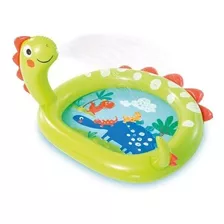 Piscina Infantil Inflable Dinosaurio Con Spray Intex