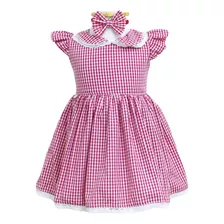 Vestido Para Bebê Menina Infantil Criança Laço 100% Algodão