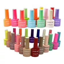 Kit Esmaltes Semipermanentes X 12 Gel Color Uv Led Base Top