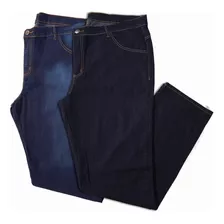 Kit C/ 2 Calças Jeans Masculina Extra Grande Tradicional