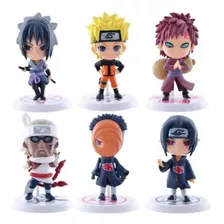 Kit Naruto Com 6 Personagens Bonecos Em Miniatura