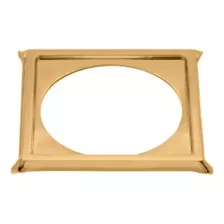 Porta Grelha Ralo Click 10x10 Suporte Dourado Inox