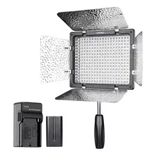 Painel Iluminador Led Yongnuo Yn160 Iii Bi-color + Bateria Cor Da Estrutura Preto 110v/220v