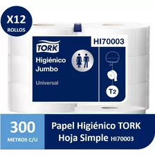 Papel Higiénico Tork Jumbo Bobina Universal 12 Rollos X 300m