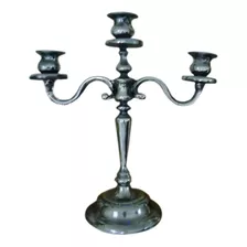 Candelabro Tres Velas En Peltre 