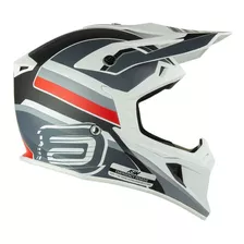 Capacete Asw Core Torn Branco/cinza Motocross Trilha Enduro