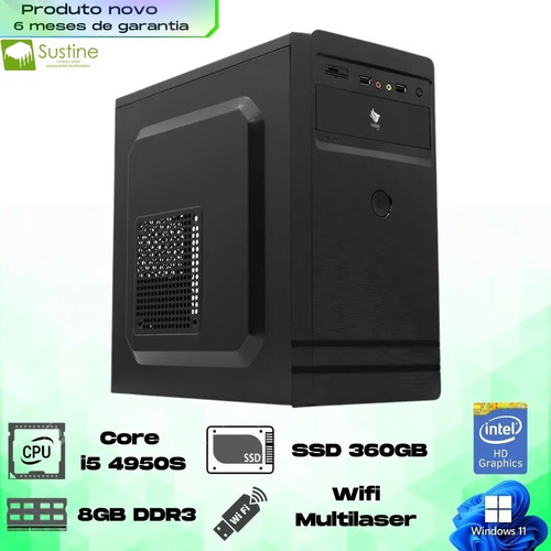 Pc Ware Core I5 - 4590s 8gb Ssd 360gb Graphics 4600 Wifi W11