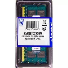 Memória Ram Valueram Color Verde 2gb 1 Kingston Kvr667d2s5/2g