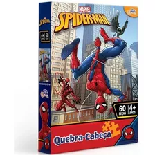 Quebra Cabeça Do Homem Aranha Marvel 60 Peças - Toyster 8012