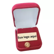 5 Broches Logo Empresa/desenho Ou Frase Banho Ouro 18k