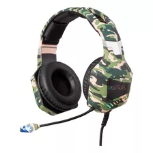 Auriculares On-ear Smartlife Headset Gamer Luz Rgb Camogreen