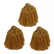 300 Franja Pingente Tassel Poliester Ouro / Dourado 7cm