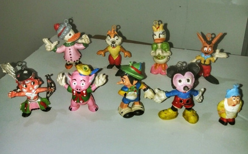 Muñequitos Originales Antiguos De Chupetines De Disney. Goma