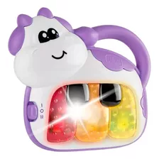 Chicco Piano Vaquita Melodías Y Luces 1115900004 Color Blanco Con Lila