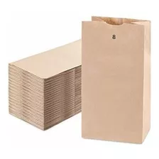 Paquete De 500 Bolsas De Papel Kraft De 12.4 X 6 X 4 8 