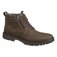 Bota Masculino Coturno Couro Rafarillo Zíper Você + Alto