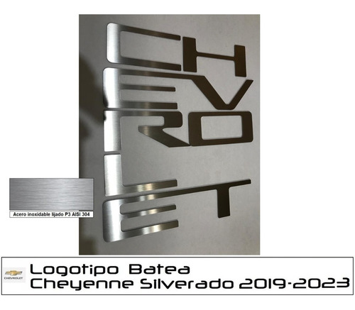 Letras Logotipo Tapa Batea Chevrolet Silverado Custom2022-23 Foto 7